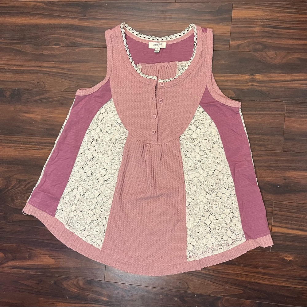 umgee Lace Tunic Tank